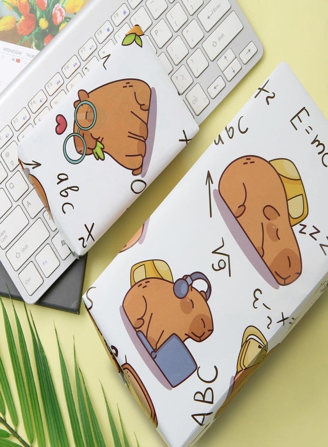 Boerni Capybara Wrapping Paper Straight-A student Cute Capybaras Gift Wrap Paper For Men Women - 4 Sheets Folded Flat Funny Animal-Themed Patterns for Birthday Back to School Party Gift Wrap Packing - Image 4